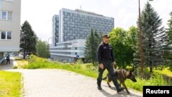 Spitalul Universitar F.D. Roosevelt din Banska Bystrica la 19 mai 2024, când Fico era internat acolo de patru zile.