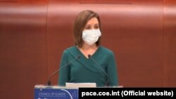 Maia Sandu, în plenul APCE