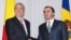 Premierul României, Călin Popescu Tăriceanu primit la Chișinău în 2007 de omologul său Vasile Tarlev