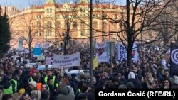 Protest prosvetnih radnika, Beograd, Srbija, 5. februar 2025. 