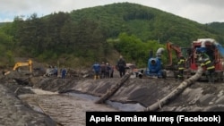 Lucrări de drenaj și amenajare pe albia pârâului Corund, în apropiere de salina Praid, 8 mai 2025