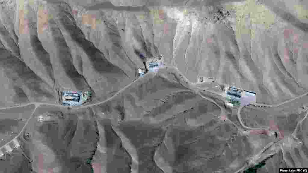 Satellite images released by Planet Labs show buildings at a site in Tabriz, in the northwest of Iran believed to house missiles. The photo on the left was captured on June 3, the second photo was taken on June 16.