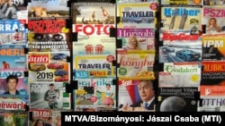 Újságos stand Budapesten 2019. január 22-én
