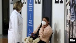 Вакцинација против ковид-19 во Спортски центар „Борис Трајковски“ во Скопје - 5 април 2021