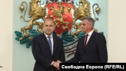 Президентът Румен Радев и служебният премиер ген. Стефан Янев 