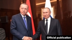 Президенты Турции и России Реджеп Эрдоган и Владимир Путин