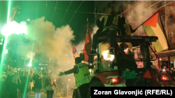 Doček studenata iz Novog Pazara u Vasinoj ulici, Beograd, Srbija, 28. oktobar 2025.