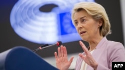 Ursula von der Leyen, az Európai Bizottság elnöke július 9-én Strasbourgban 