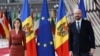 Președinta R. Moldova, Maia Sandu, alături de președintele Consiliului European, Charles Michel