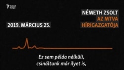 Németh Zsolt hírigazgató az MTVA értekezletén 2019. március 25-én
