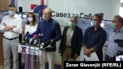 Lideri Saveza za Srbiju na konferenciji za novinare 8. jula