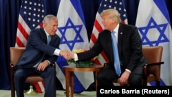 Izraelski premijer Benjamin Netanjahu i predsednik SAD Donald Tramp u Njujorku, septembar 2018
