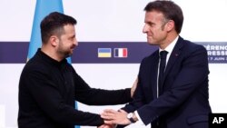 Predsednici Ukrajine i Francuske, Volodimir Zelenski i Emanuel Makron, Jelisejska palata, 7. jun 2024.