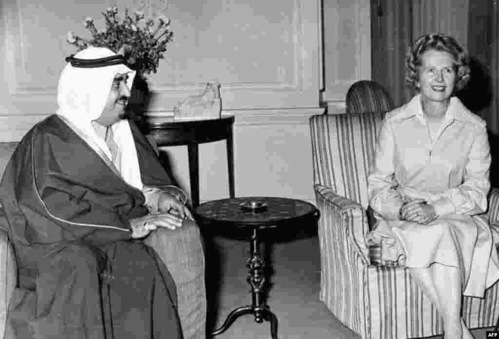 Margaret Thatcher u susretu sa kraljem Saudijske Arabije, Fahd bin Abdul Aziz, London. 