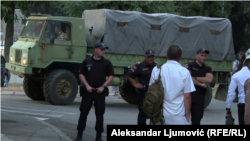 Vozilo Vojske Crne Gore u blizini Vile Gorica u Podorici, 8. jul 2025.