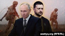 Președintele ucrainean Volodimir Zelenski și președintele rus Vladimir Putin (colaj)