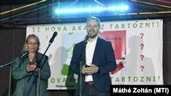 Daniel Freund német EP-képviselő beszél a Ferenciek terén