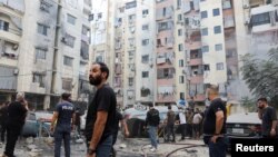 დარტყმის ადგილი ბეირუთის გარეუბანში. ლიბანი, 2024 წლის 20 სექტემბერი