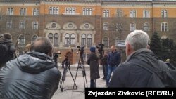 Šefik Muminović i Džemal Zahirović pred Predsjedništvom BiH, foto: Zvjezdan Živković