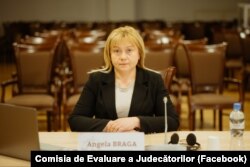 Cудья Анжела Брага на собеседовании с членами комиссии "vetting".