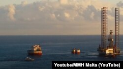 Mlata - Offshore oil exploration, oil drilling, March 16, 2021.