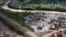 Bosnia and Herzegovina -- Drone shots of the village of Donja Jablanica, devastated by flash floods and landslides, Jablanica, October 7, 2024