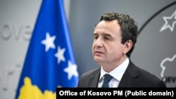 Lideri i Lëvizjes Vetëvendosje dhe kryeministri në detyrë i Kosovës, Albin Kurti.