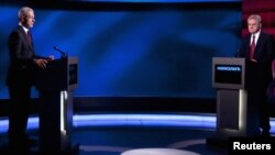 Boris Tadić i Tomislav Nikolić u TV duelu pred drugi izborni krug, 16. maj 2012.