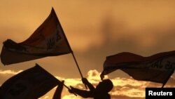 Протесты сторонников египетской оппозиции на площади Тахрир. Каир, 10 февраля 2011 года. 