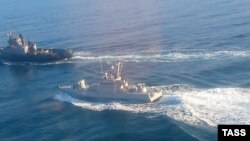 Incidentul maritim din apropierea strâmtorii Kerci, 25 noiembrie 2018. Trei vase ucrainene sechestrate de marina rusă. Sursa FSB