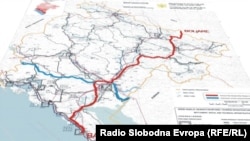 Mapa autoputa Bar - Boljare