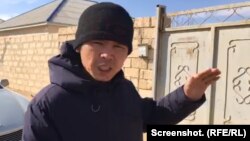 На скриншоте из видео — гражданский активист Ержан Елшибаев.