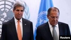 Джон Керри и Сергей Лавров 