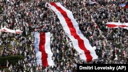 Двестахилядният митинг на опозицията в Минск на 16 август