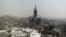 An aerial view shows the Clock Tower and the Grand Mosque in Saudi Arabia's holy Muslim city of Mecca on September 6.