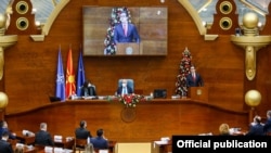 Скопје- годишно обраќање на претседателот Стево Пендаровски во македонското Собрание, 16.12.2020