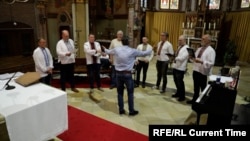 Византийский хор в Утрехте на репетиции