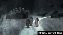 Satul din regiunea Herson unde au fost înmormântați temporar soldații. (Ilustrație)