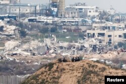 Izraelski vojnici na položajima u razorenoj Gazi, 9. februar 2025.