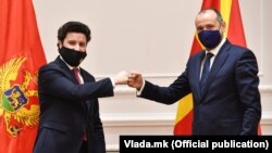 Вицепремиерите на владите на Црна Гора и на Македонија, Дритан Абазовиќ и Фатмир Битиќи во Скопје, 10 март 2021