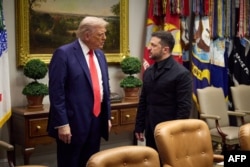 Дональд Трамп и Владимир Зеленский. Белый дом, США, 18 августа 2025 года