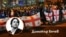 Колаж на Димитър Бечев и протестиращите срещу правителството в Грузия
