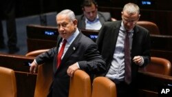 Izraelski premijer Benjamin Netanjahu u izraelskom parlamentu, Knesetu u Jerusalemu, 22. februara 2023.