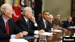 Претседателот на САД Барак Обама на состанок со сенаторите за СТАРТ договорот