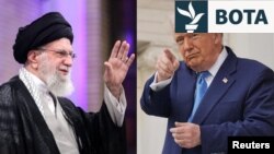 Lideri suprem i Iranit, Ayatollah Ali Khamenei dhe presidenti amerikan, Donald Trump. Fotografi e kombinuar.