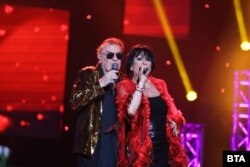 Васил Найденов по време на юбилеен концерт на Йорданка Христова.