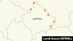 Pikat kufitare ku takohen Kosova dhe Serbia
