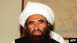 Founder of the Haqqani network, Jalaluddin Haqqani, in a 2001 photo