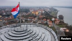 Pogled sa tornja u Vukovaru, 6. decembar 2021. 