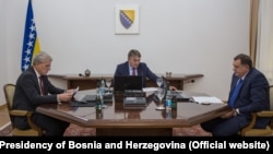 Članovi Predsjedništva BiH Željko Komšić, Šefik Džaferović i Milorad Dodik
